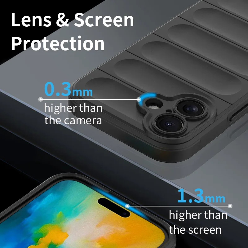 For iPhone 16 Case Silicone Liquid Shockproof TPU Rubber Protector Phone Case For iPhone 16 Cover For iPhone 16 Pro Max Case