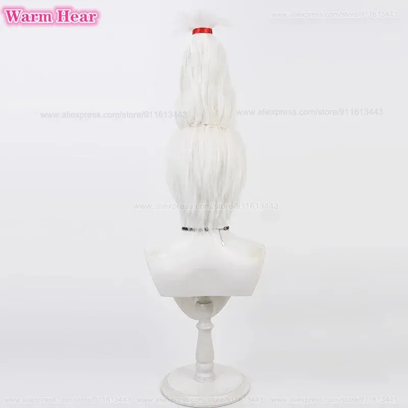 Parrucche di Halloween per capelli resistenti al calore anime cosplay Seiko Ayase di alta qualità bianche sintetiche + cappuccio per parrucca