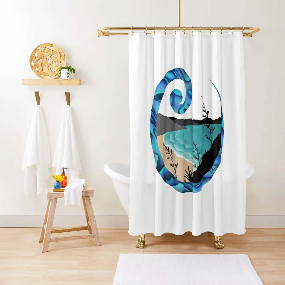 

Ocean beach Shower Curtain Bathroom Deco Waterproof Fabric Shower Bathtub Waterproof Shower Curtain