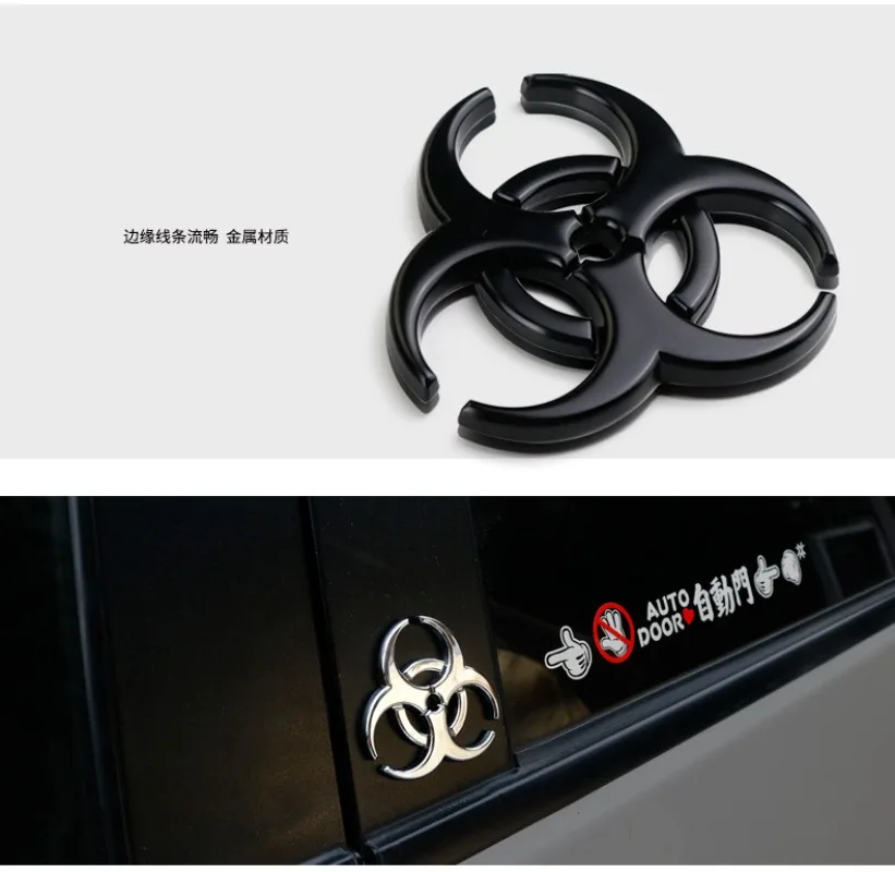 

Car Nuclear Radiation Resident Sticker Emblem Decal Motorcycle Auto Decorative Metal Car Accessories for Car Motorcycle Truck