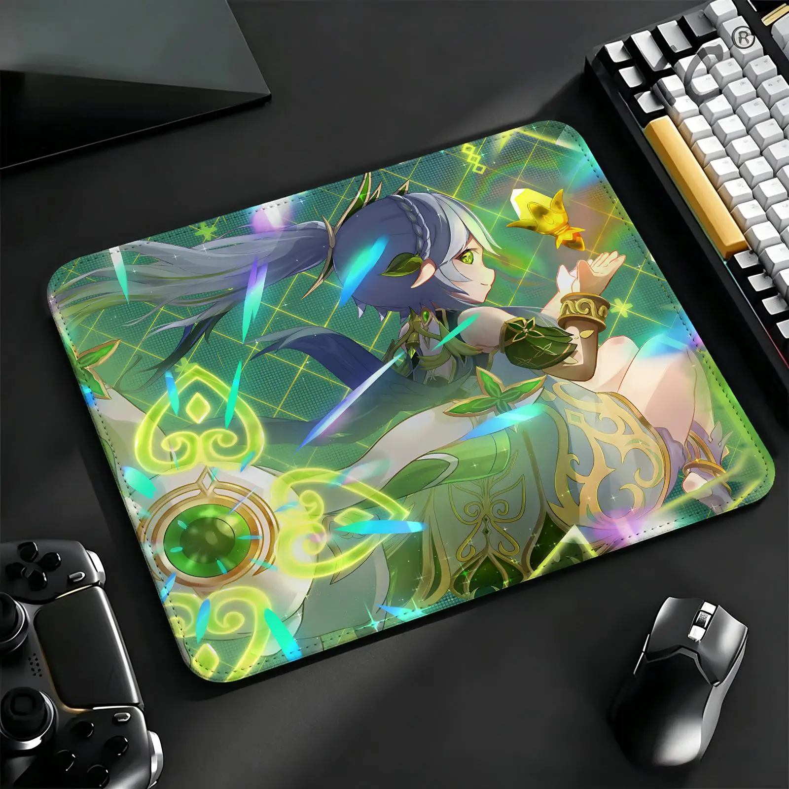 Compact Gaming Mat Reinforced Stitched Border, S/M/L Sizes Portable Laptop Desk Pad for Office & E-sports genshin impact Nahida