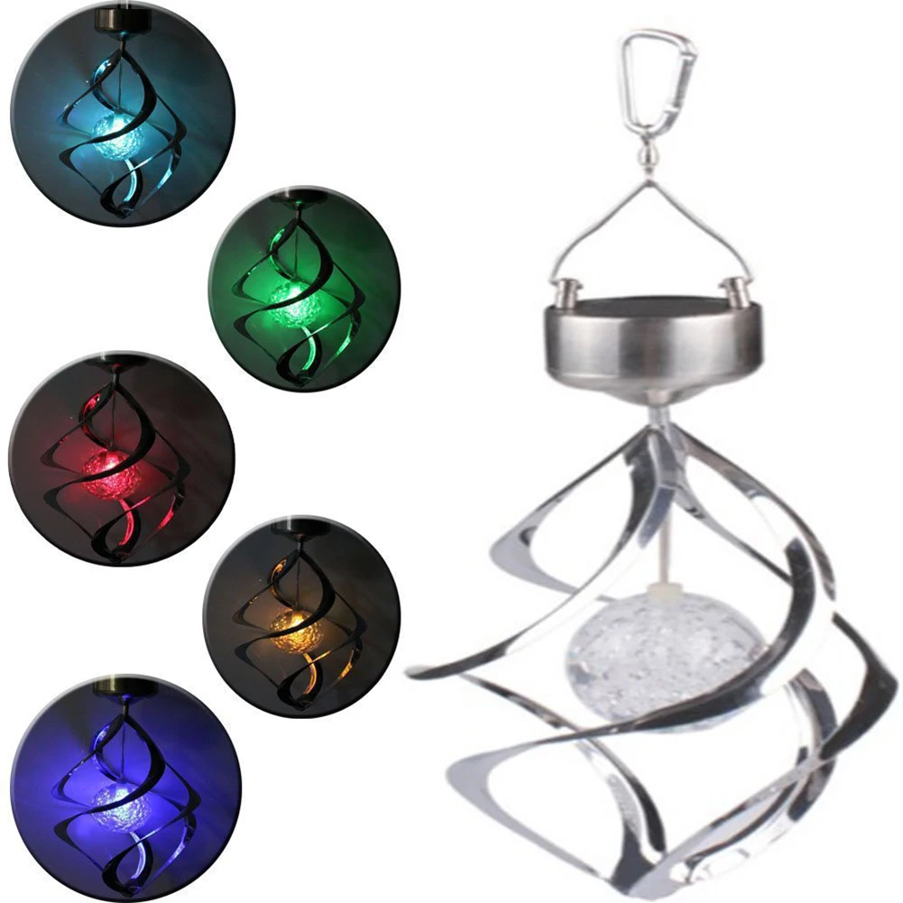 Solar Wind Chimes Luzes LED, Cor-Mudança, impermeável, ao ar livre, Jardim, Decoração do pátio