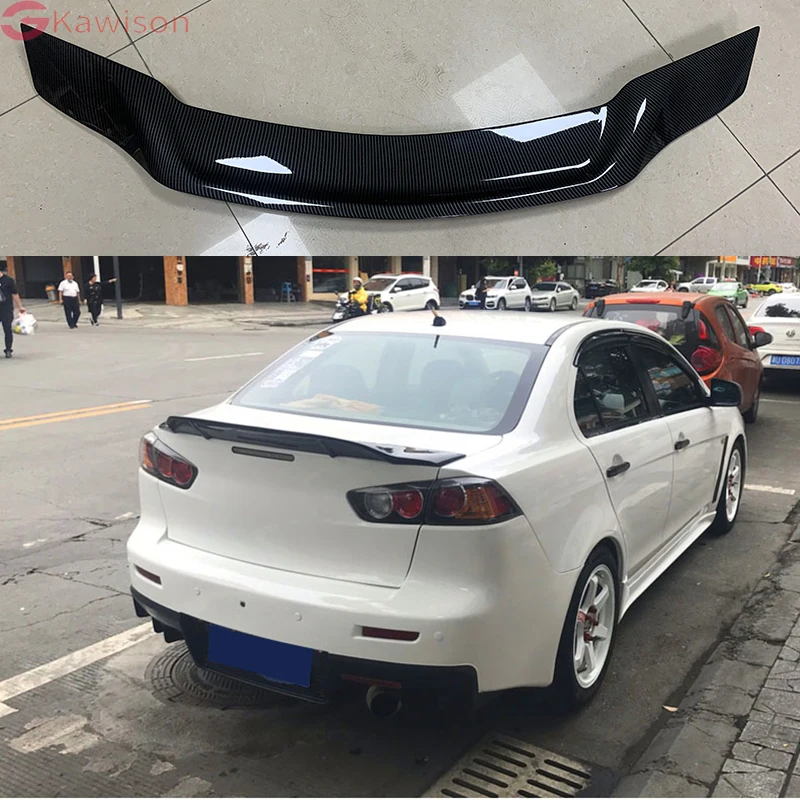 For Mitsubishi Lancer EX Evo 2008-2015 High quality ABS Rear Roof Spoiler Wing Trunk Lip Boot Cover Car Styling 