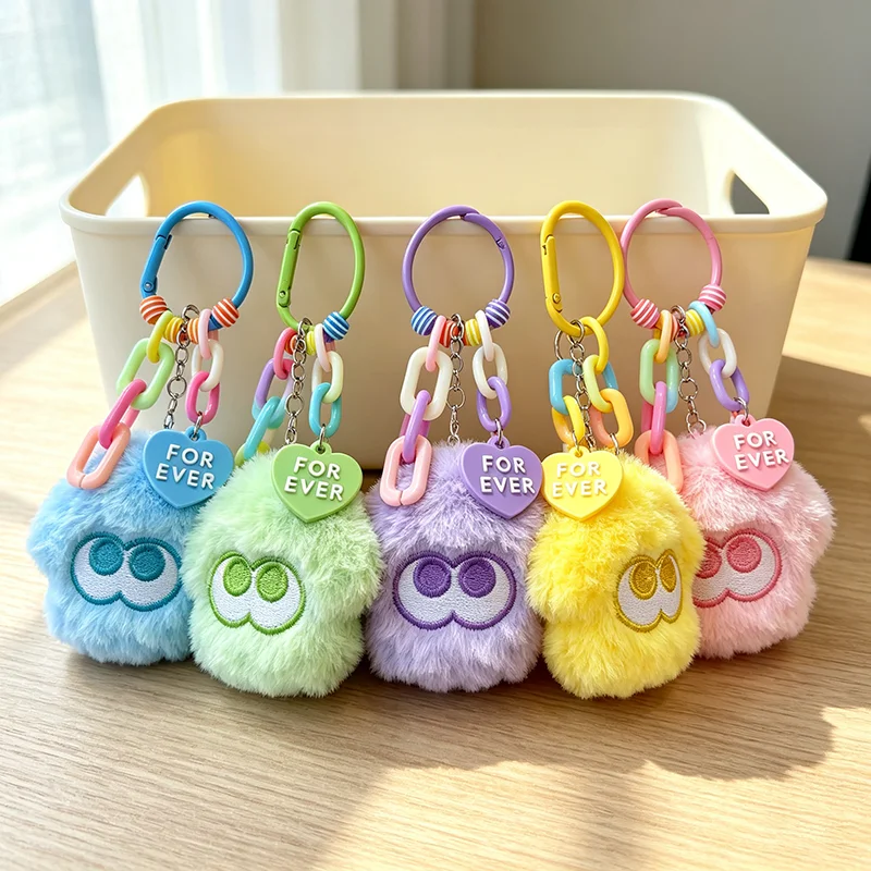 Cartoon Squid Bag Hanging Charm Cute Squid Warrior Keychain Key Ring Pendants Backpack Bags Charm Ornament Bag Accessory