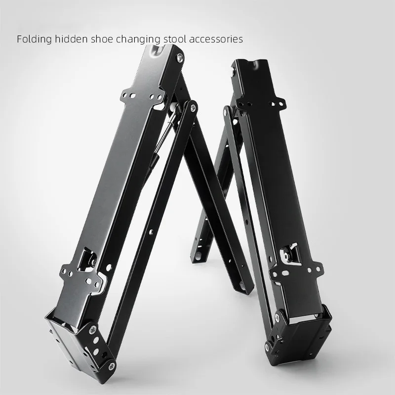 Folding Seat Stool Bracket Buffer Wall-mounted Shoe Cabinet Shelves Cold Rolled Steel Hardware Accessories