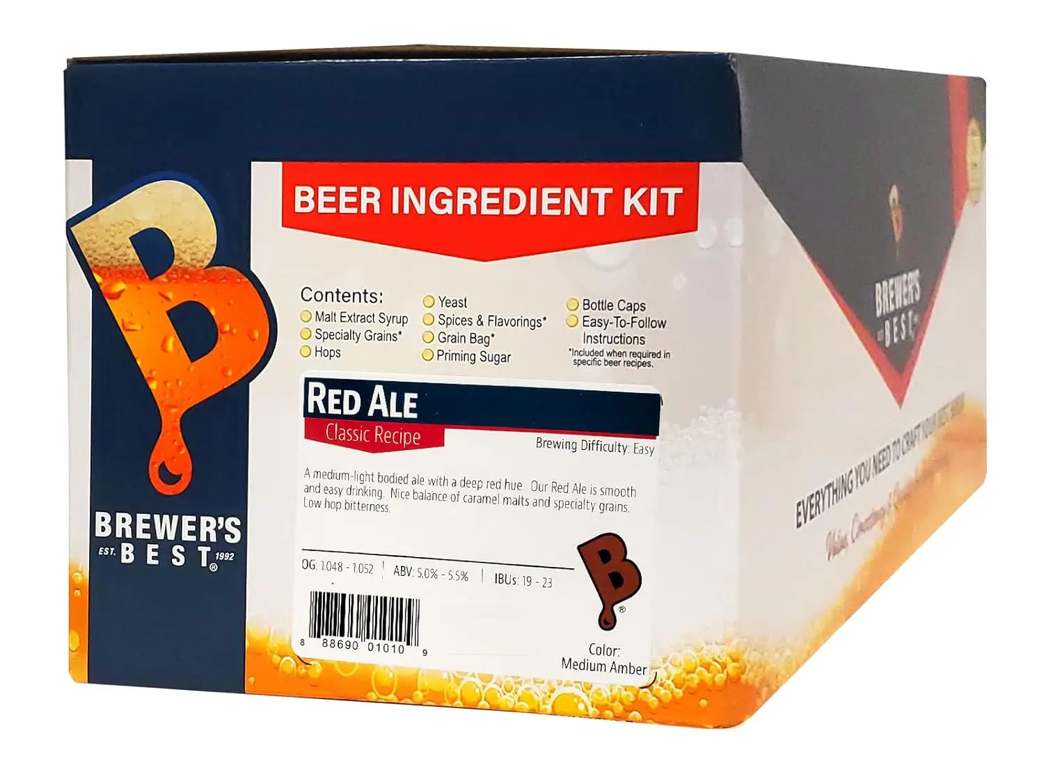 Kit para Elaborar Cerveza Roja Artesanal con Lúpulo y Malta Premium