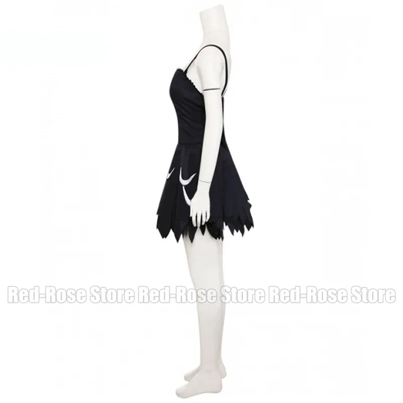 Black Secre Swallowtail Cosplay Costume Women Girls Sleeveless Black Swan Ballet Lolita Suspender Mini Dress