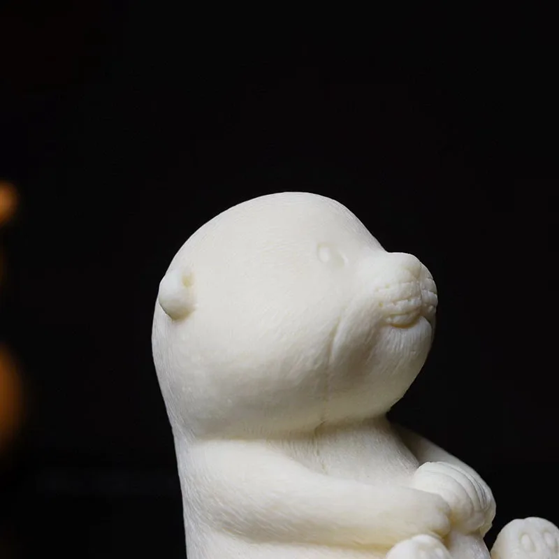 Ivory Nut Otter Small Ornaments Home Creative Decoration Ornaments Living Room Coffee Table Office Desk Surface Panel Handheld A