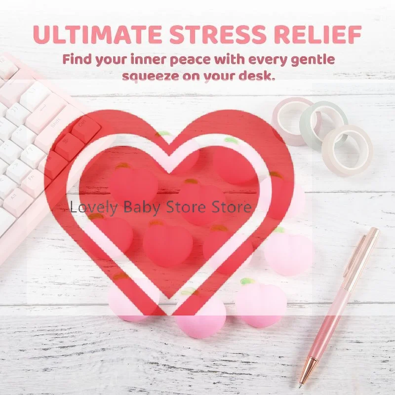 【Bs】Peach Bum Mochi Toy Set For Stress Fun Office Desk Home Decor Squeeze Play