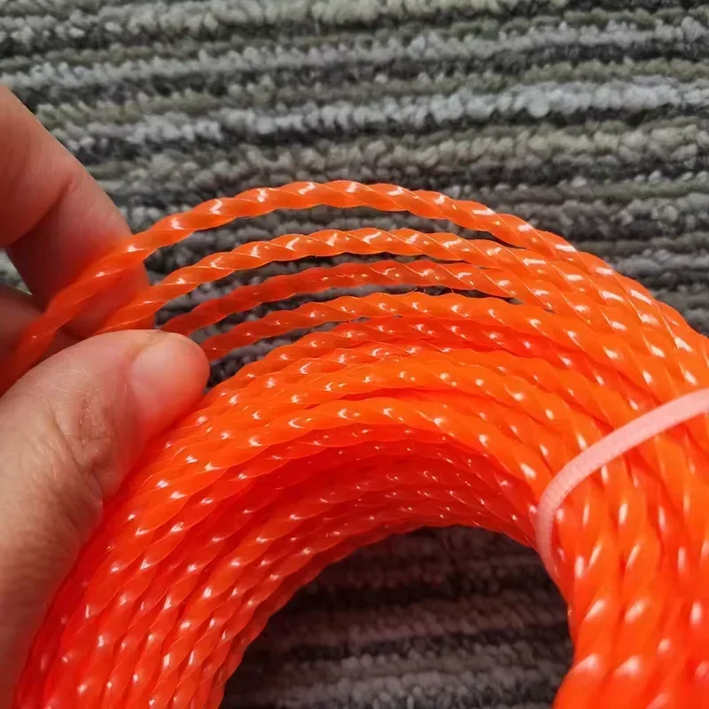 COSY 2.4mm/2.7mm/3mm/3.3mm/4mm Grass Trimmer Line Nylon Strimmer Line Spiral Brush Cutter Rope Wear-resistant Sharp Garden tools