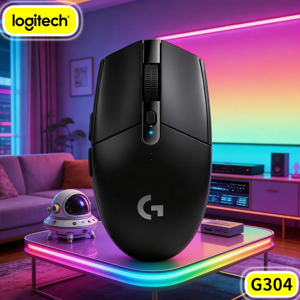 Logitech G304 LIGHTSPEED Wireless Gaming Mouse User‑Friendly Layout No Extra Software Required For Daily Laptop Desktop Use