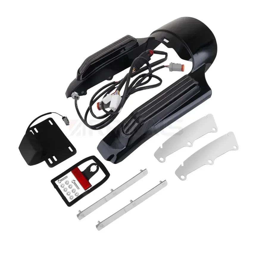 Luz de freno para motocicleta, señal de giro, extensión de guardabarros trasero, Fascia para Harley Touring Road King Electra Glide 2009-2020