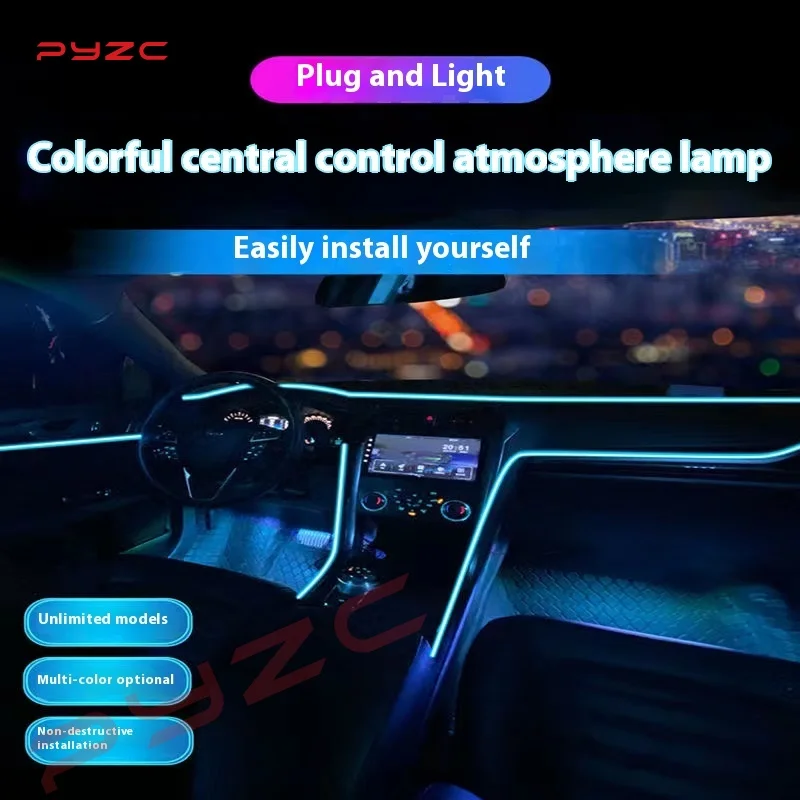 For Hyundai Santa Fe 5 2020-2025 Interior RGB Symphony LED Ambient Light Strip with Customizable Color Shifting - Image 4