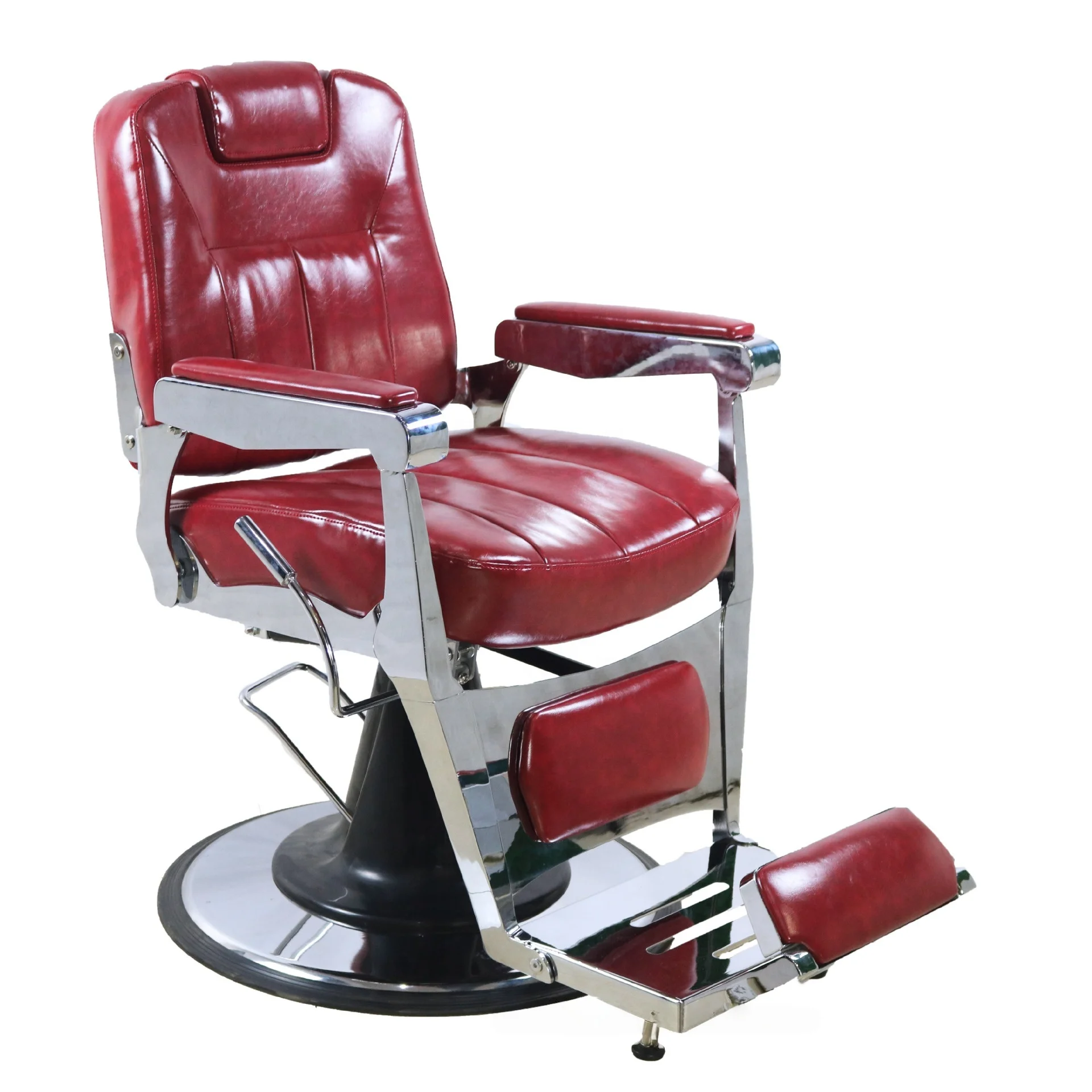 

*Luxury Men's Ergonomic Barber Chair with Traditional Metal Design for Commercial Salons-Wholesale Price