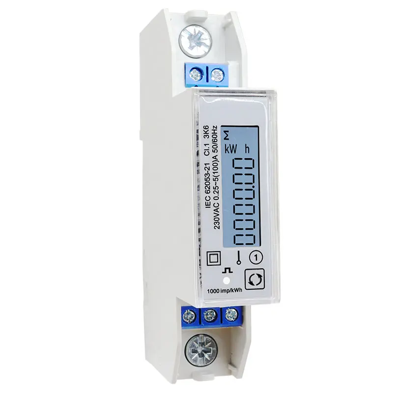 TAC1100 Multi-traffic Din Rail Single Phase 100A 230V Multifunction Energy Meter Electricity Kwh Meter RS485 Modbus RTU Meter