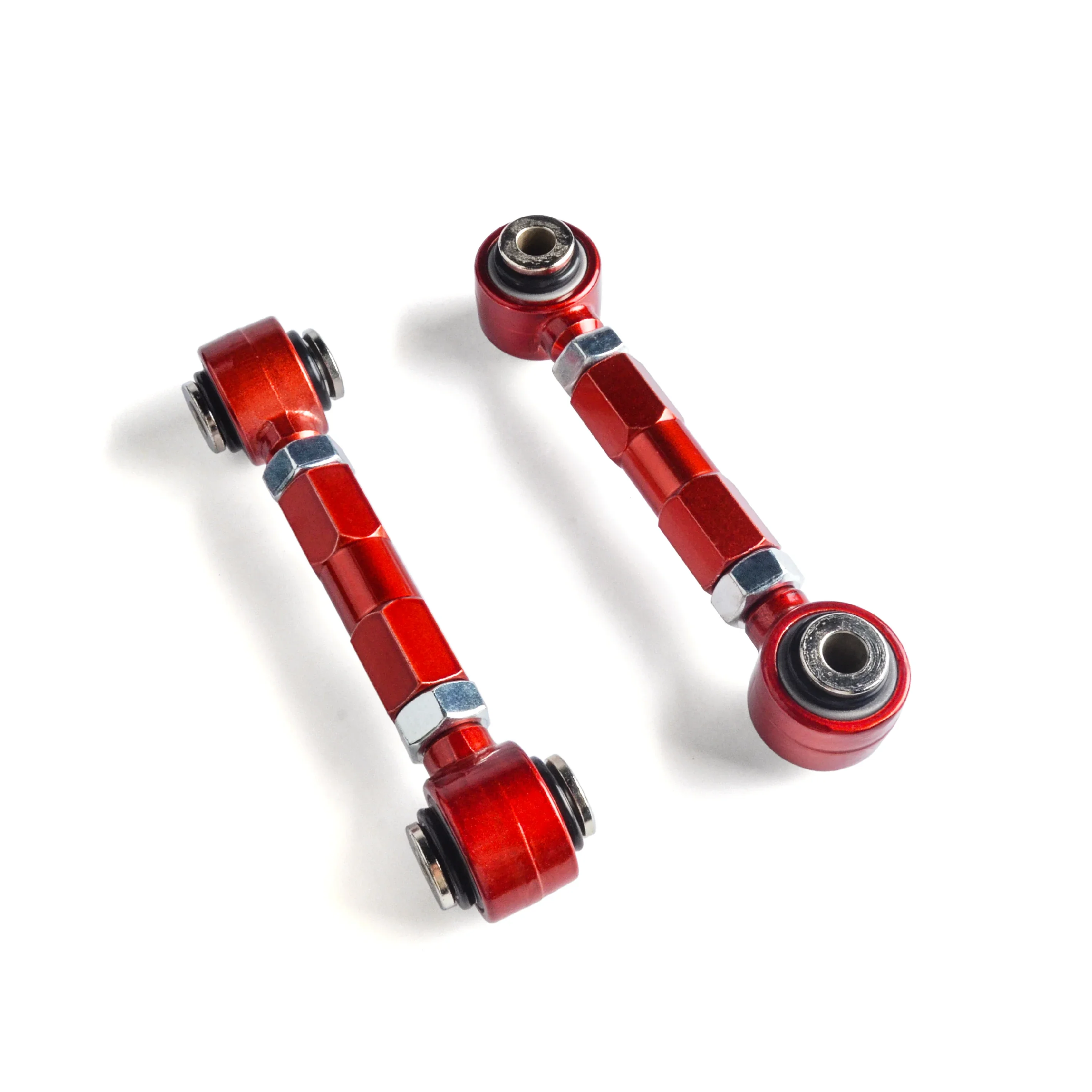 Red Adjustable Rear Control Arms Spherical Bearings For Mitsubishi Lancer 02-06 FWD Models Excluding evo