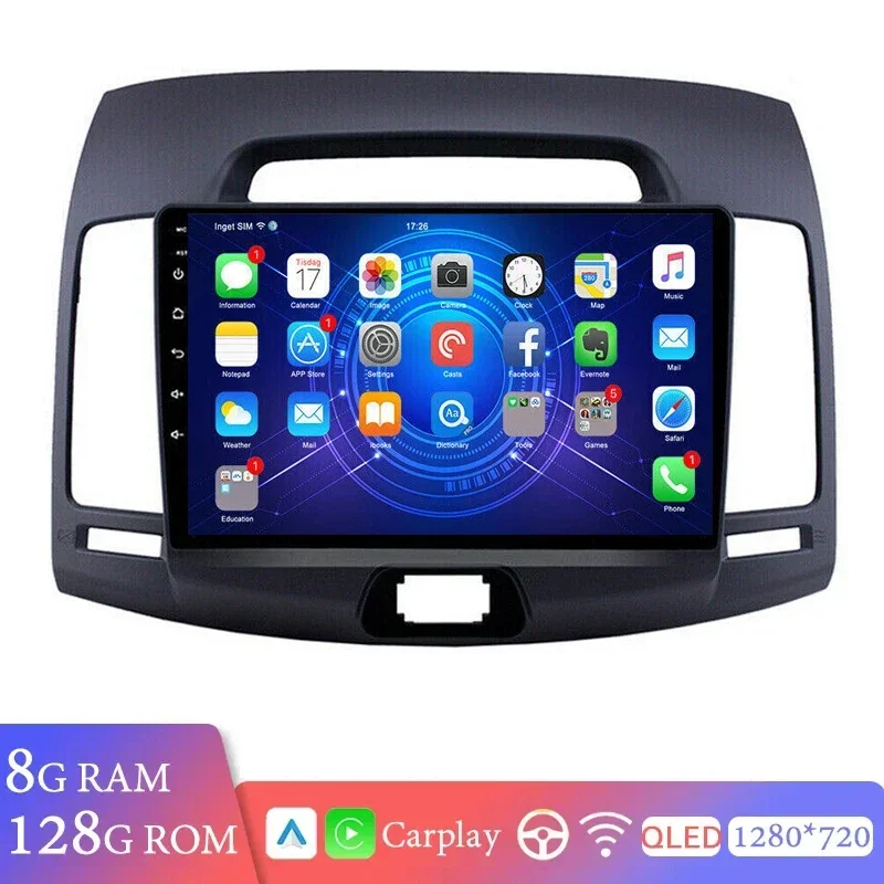 

Android 14 Car Radio For Hyundai Elantra 2007-2010 2011 2din Car Multimeidia Player Navigation GPS WIFI 2din Autoradio Head Unit