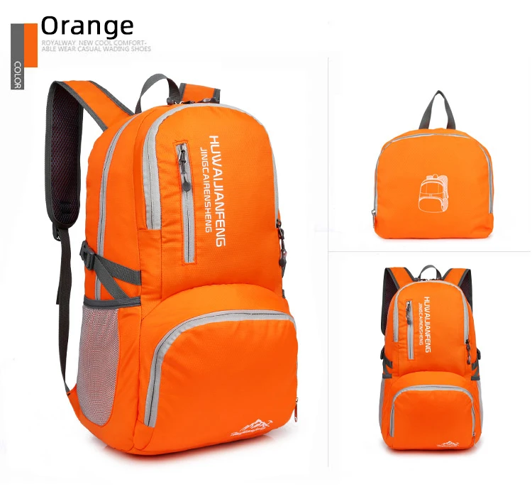 28l packbarer Rucksack faltbare ultraleichte Outdoor-Reisetasche großer zusammen klappbarer Rucksack Wander reise rucksack Bergsteiger-Tages rucksack Geringes Gewicht hohe Kapazität Wasserabweisendes Gewebe Top Punc – Detail 23