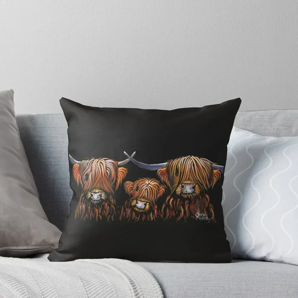 Scottish Highland Cows ' The Tangerines ' by Shirley MacArthur Throw Pillow Covers For Sofas Luxury Pillow Case pillow