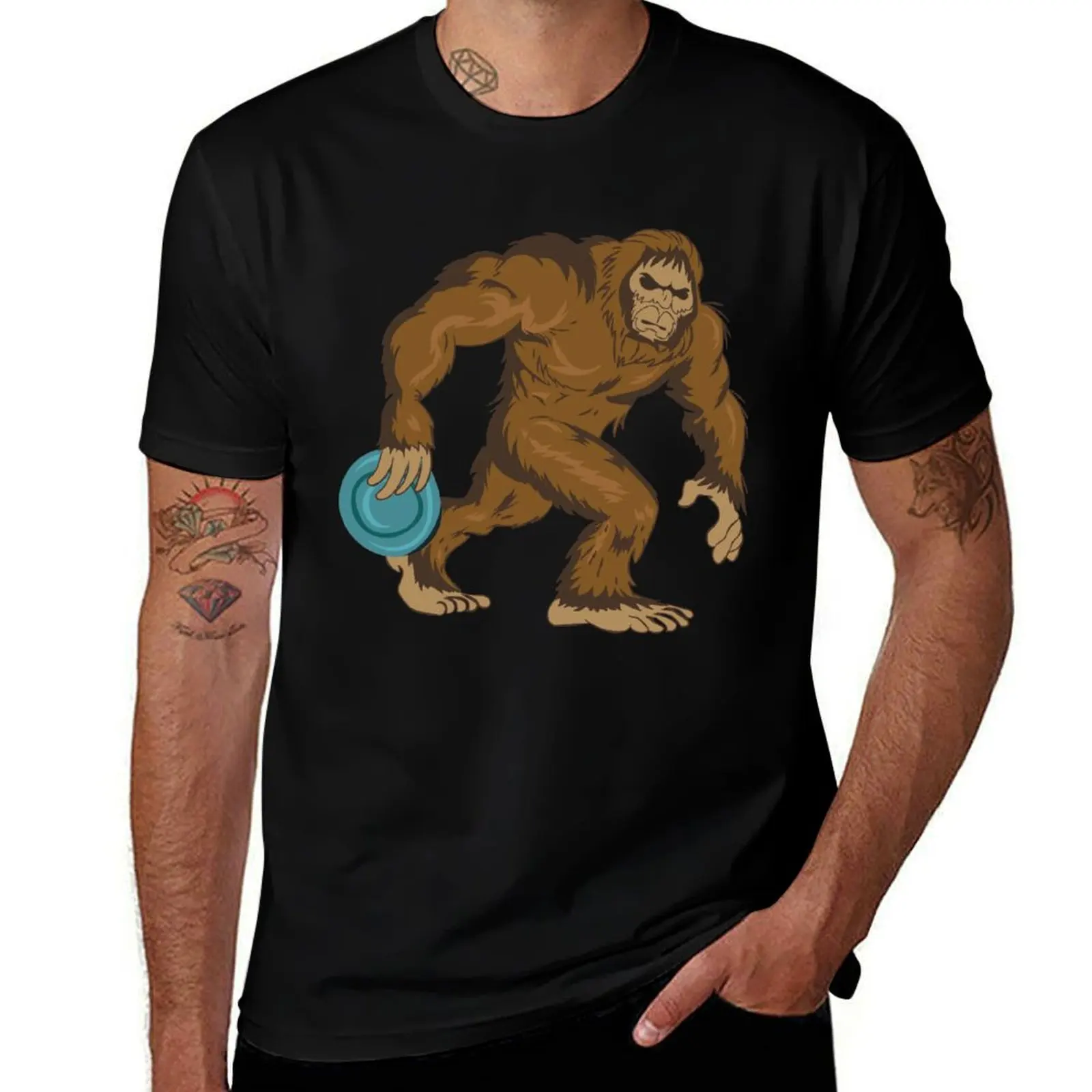 

Disc Golf Gifts Bigfoot Disc Golf Men & Women Tee Shirts T-Shirt man tshirt t shirts for man pack white