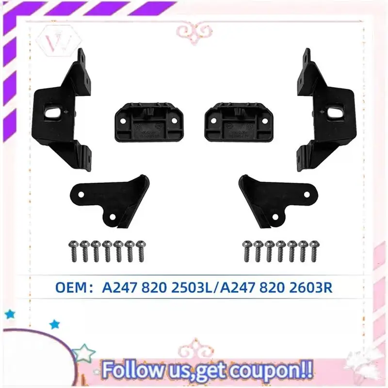 Easy To Use Car Front Headlight Bracket Repair Kits For Mercedes-Benz GLA Class X247 2020-2023 Headlamp Holder Mount