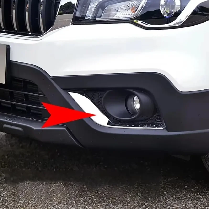 Fit For Suzuki SX4 S-Cross SX4 Crossover 2016 2017 2019 2020 2021 Front Fog Light Chrome Trim Cover Garnish 7175174R10-0PG 1x