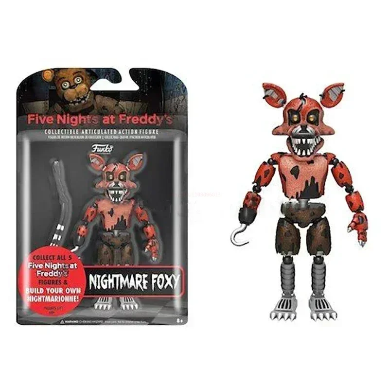 Adventure Game Fnaf Figures Nightmare Freddy Bonnie Foxy Chica Action Figure Movable Blacklight Frostbe Bear Model Collectiontoy