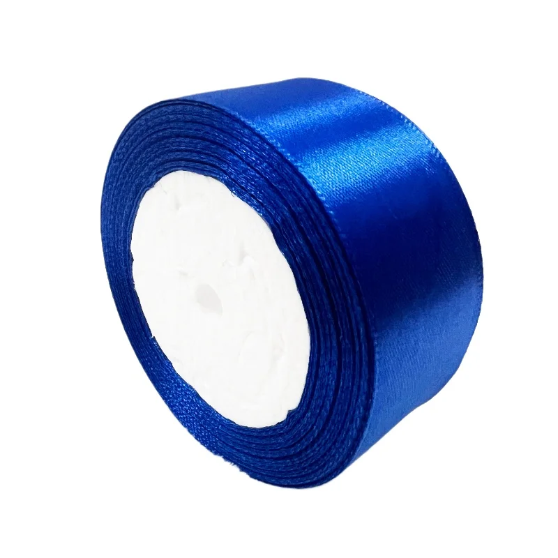 ブルーサテンリボン ギフトラップ クラフト材料 クリスマス ウェディング パーティー デコレーション DIY 40mm 22.8メートル