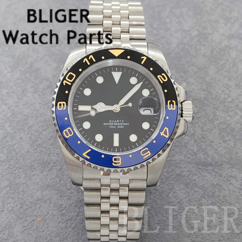 BLIGER 36 مللي متر 38 مللي متر 40 مللي متر روندا 515 ساعة يد تعمل بالحركة للرجال الياقوت كوب سيراميك الحافة الفولاذ المقاوم للصدأ الغوص ساعات كوارتز رجالية