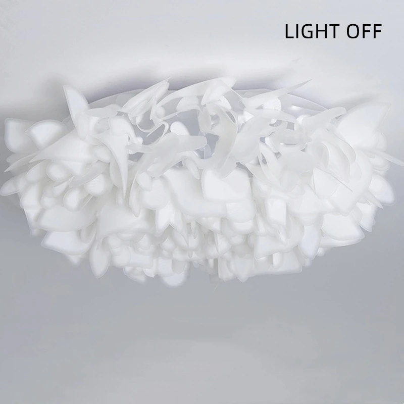 Modern LED Ceiling Light Nordic Warm and Romantic Indoor Lighting Flower Petal Chandelier for Living Room Dining Decoration Lamp