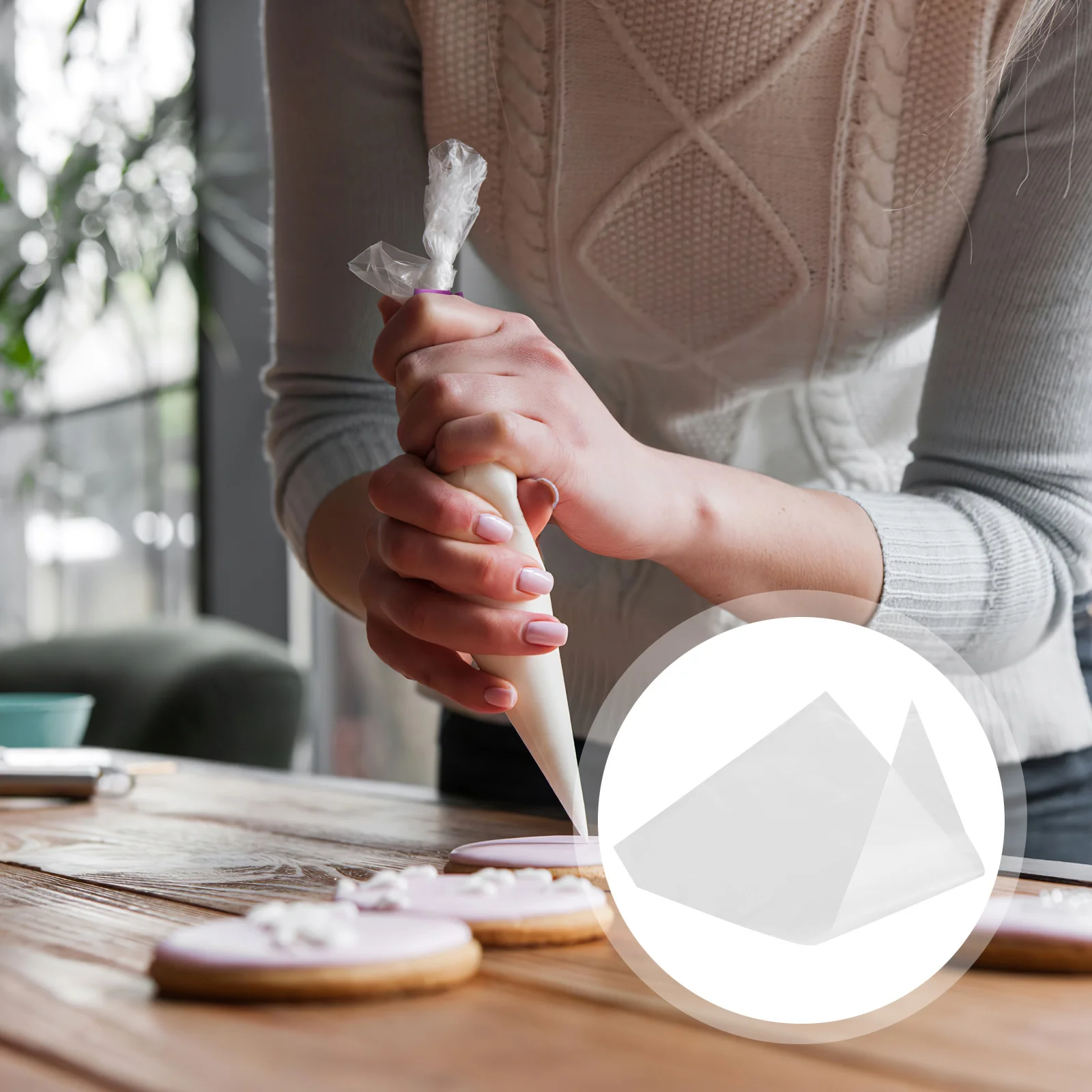 

100Pcs Disposable Piping Bags Extra Large Heavy Duty Frosting Bags for Cake Decorating Cookie Pastry Icing Chocolate Baking