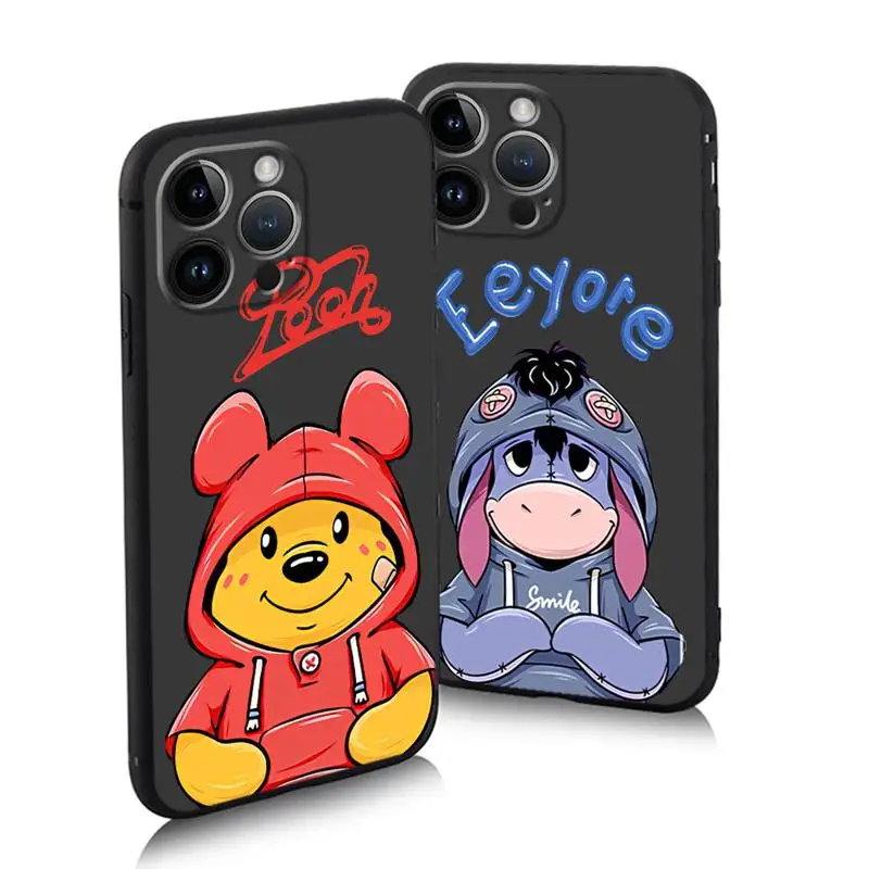 phone Cases for iphone 14 case 11 12 15 Pro XS Max 8 13 Mini X SE 7 16 Plus funda Antiscratch cover Disney Pooh Stitch Angie Sac