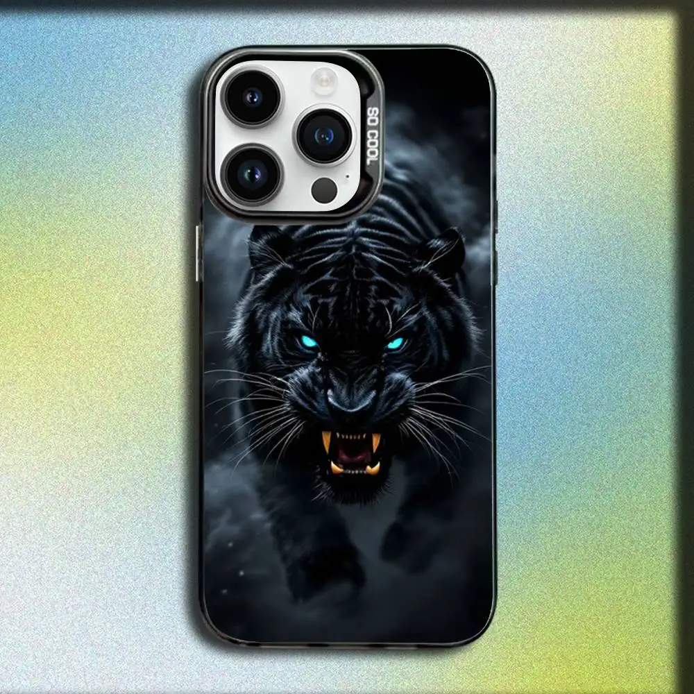 Animal Panthera tigris Phone Case For iPhone 17,16,15,14,13,12,11,Pro,Max,Plus,E,SE4,Air,Mini Black IMD Box #3