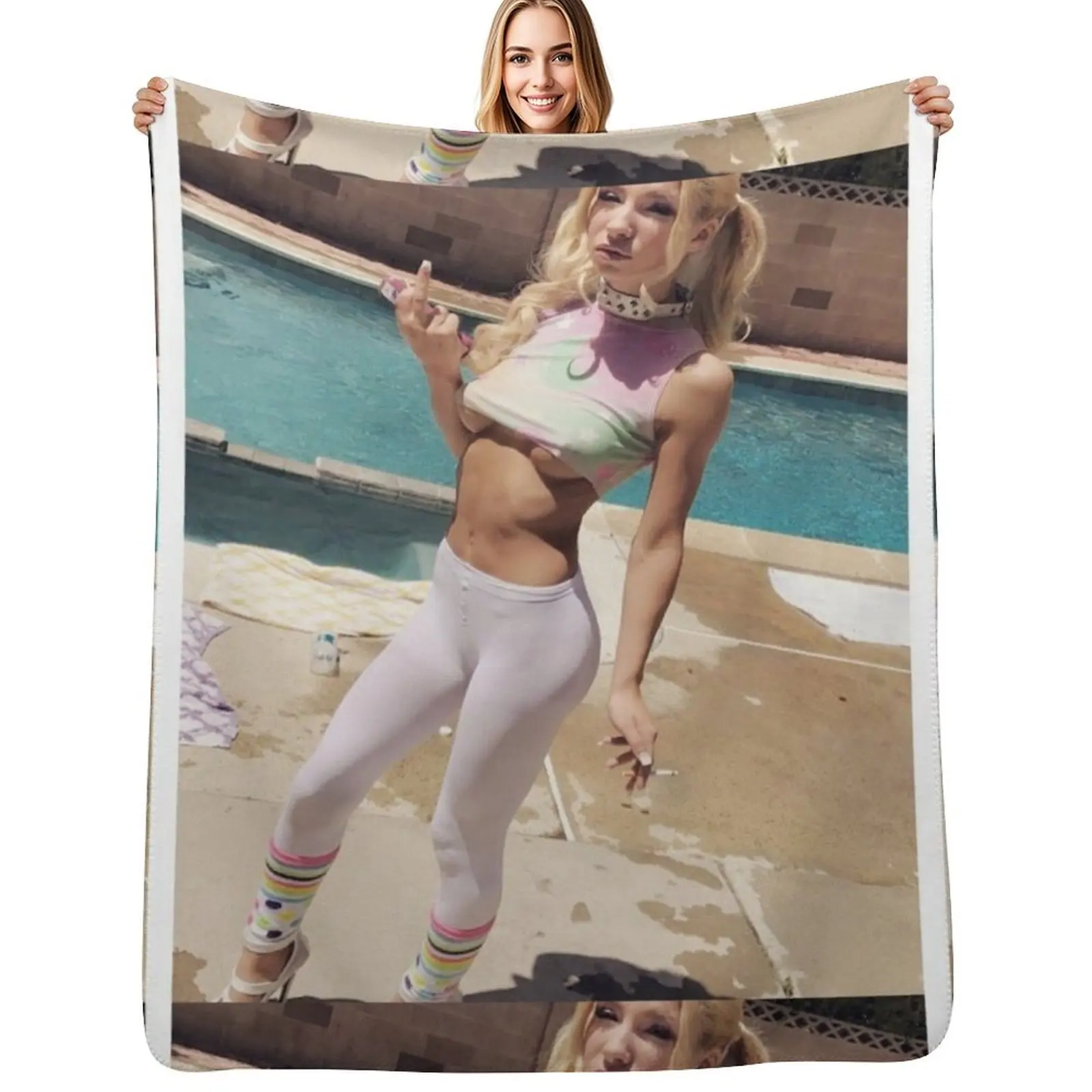 

Kenzie Reeves is a bad girl Throw Blanket Easy Care Comfortable Blanket for Couch