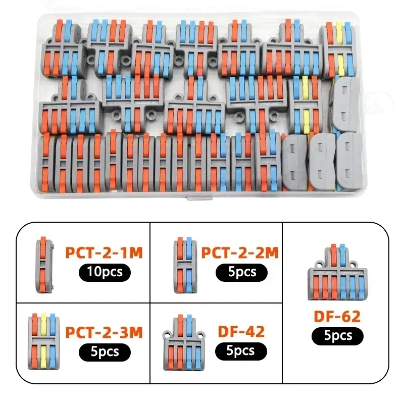 Boxed Push-in Electrical Wire Connector Terminal For Cable Connection Block Universal Fast Wiring Cable Connectors