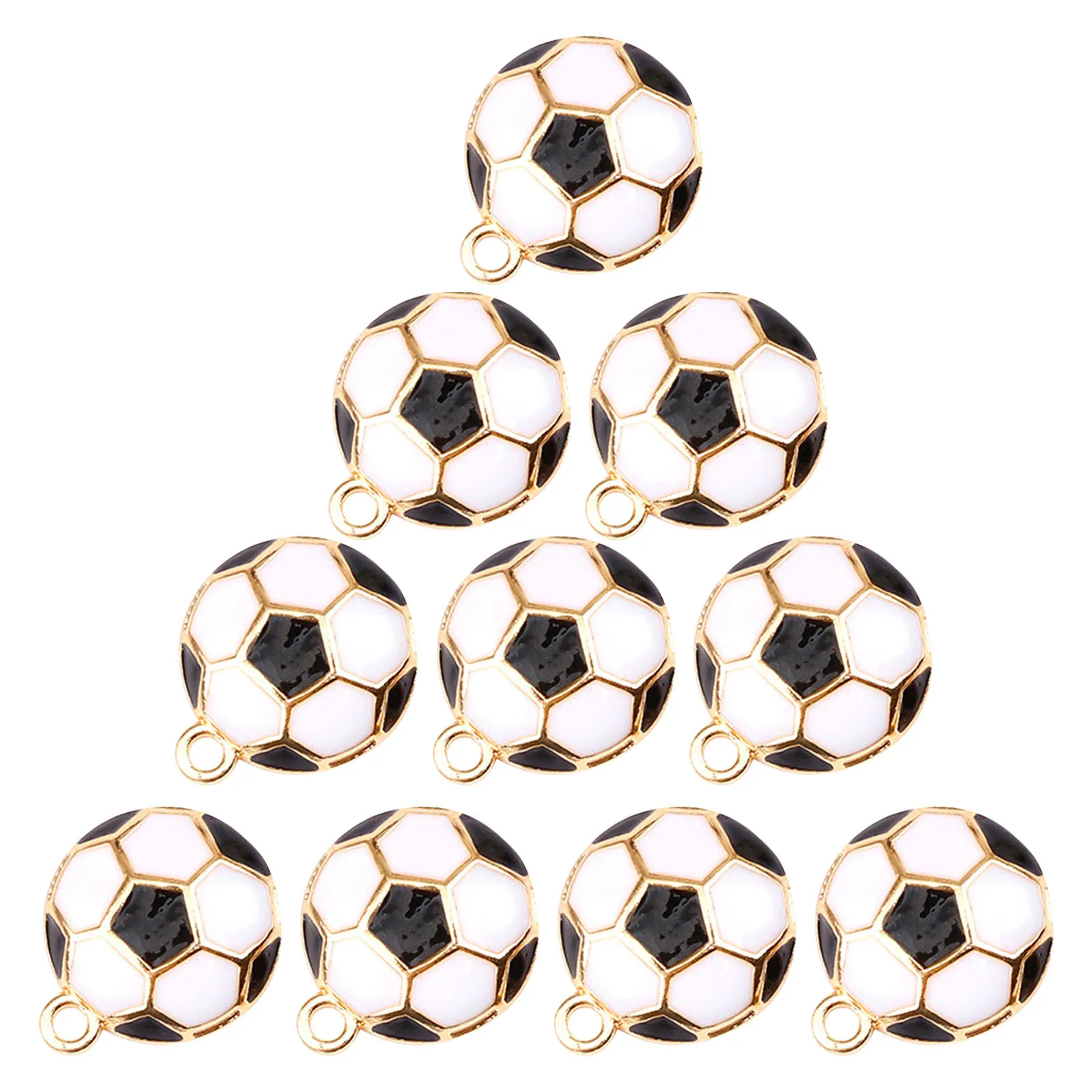 

10Pcs Charms Alloy Pendants DIY Jewelry Making Keychain Necklace Bracelet Football Craft Findings DIY Soccer Charms