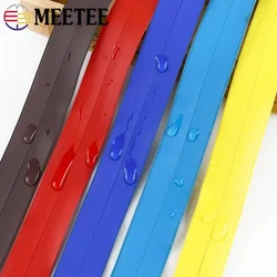 Meetee 1/2/3M 5# Nylon Zipper Tapes Waterproof Coil Plastic Zippers with Zip Sliders DIY Garment Bags Repair Sewing Accessories