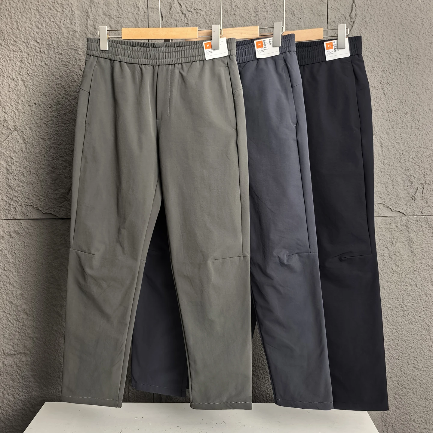 

Мужские повседневные брюки прямого кроя с эластичным поясом, тонкие, ветрозащитные, теплые, мягкие, с высоким посадкой, для активного отдыха