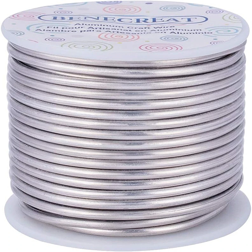 

1box 9 Gauge/3mm Tarnish Resistant Jewelry Craft Wire 17m Bendable Aluminum Sculpting Metal Wire for Jewelry Craft