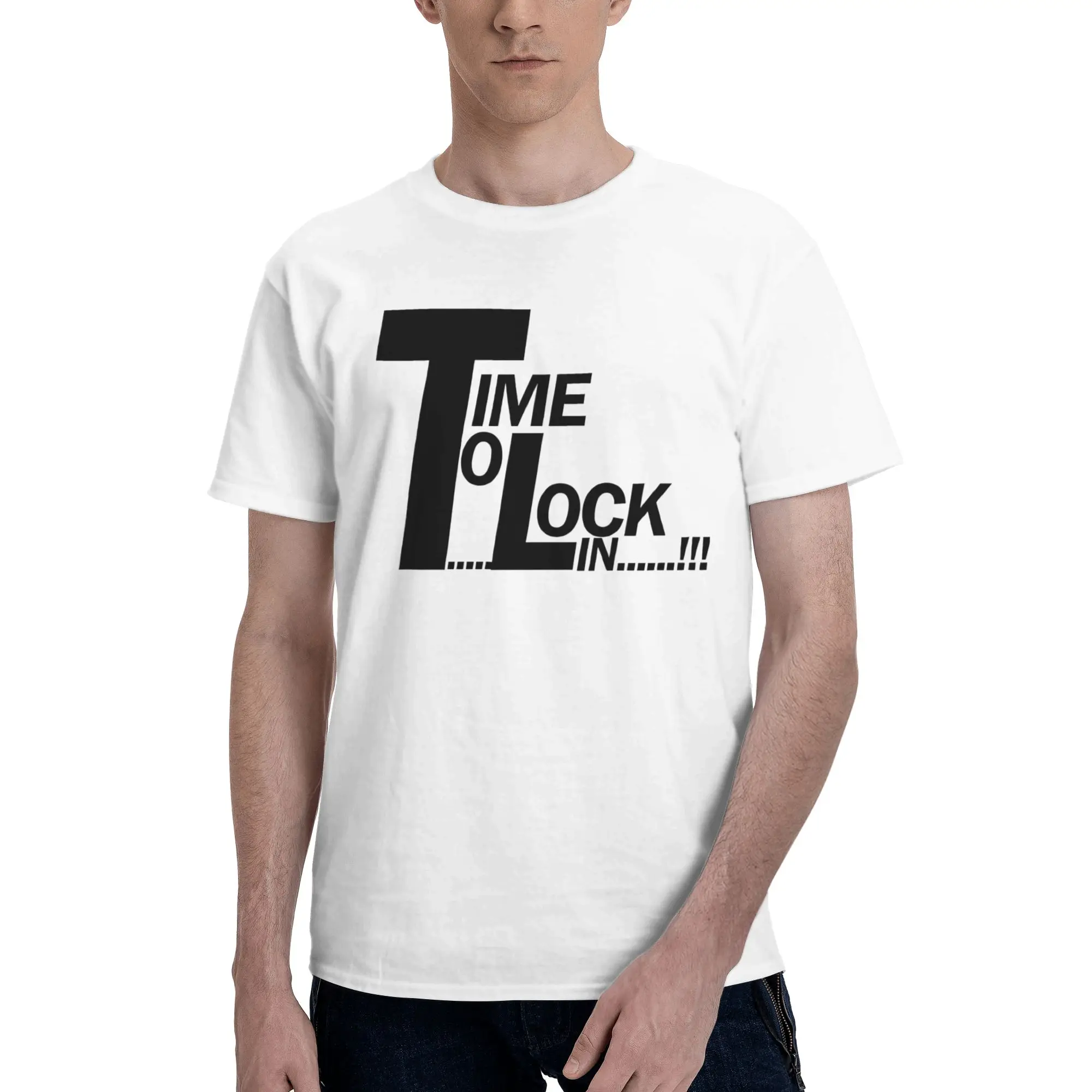 Time to Lock in Men's T Shirt time to lock in test day Fashion Tees Short Sleeve O Neck Pure Cotton Gift Clothes T-Shirt
