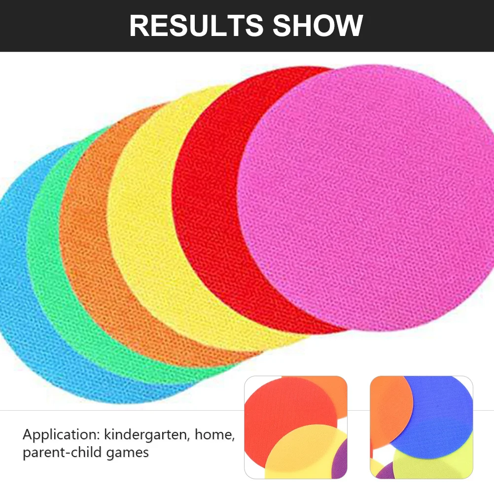 

30Pcs Classroom Carpet Marking Stickers Nylon Round Carpet Markers Kids Educational Seating Spots Mark Sticker