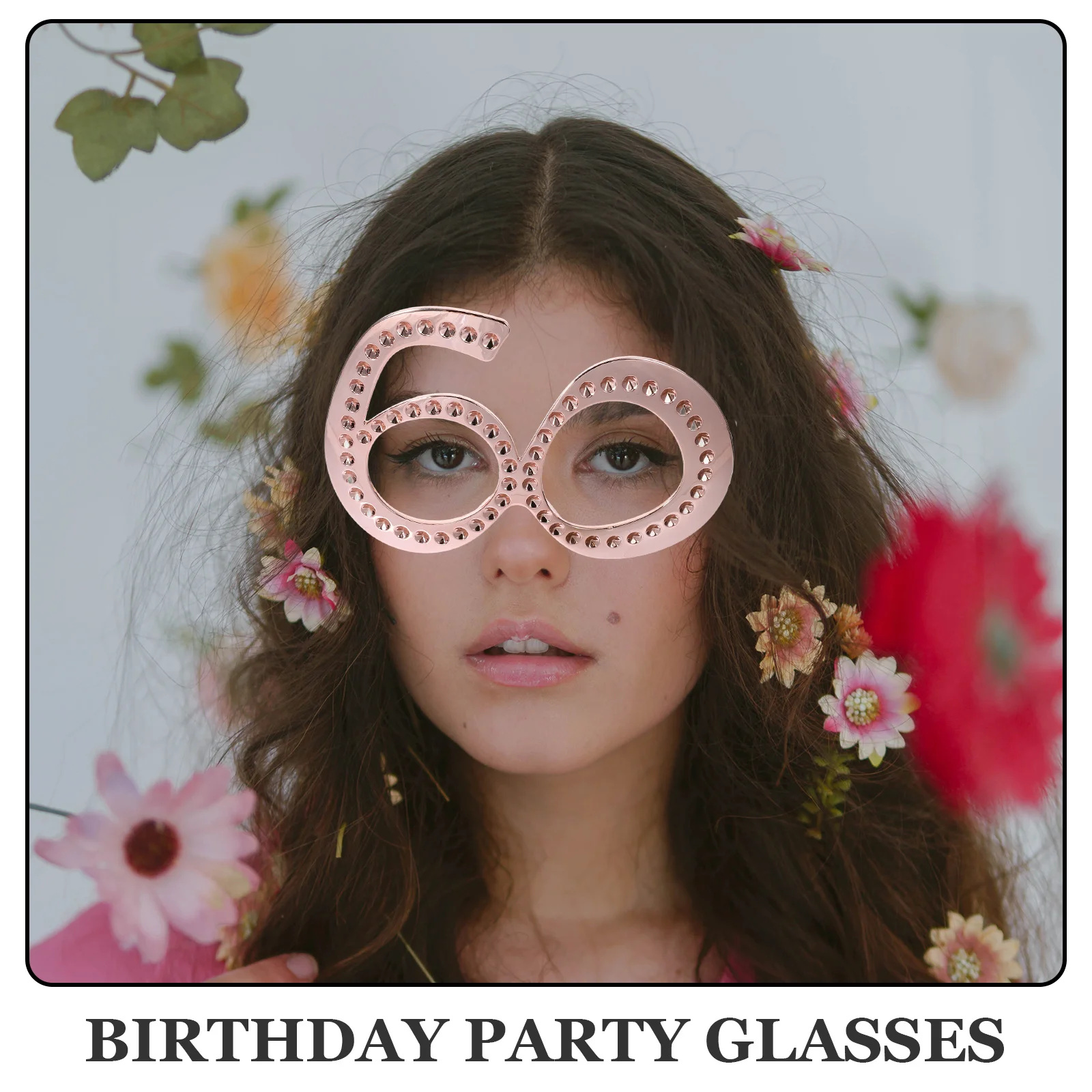 Number Birthday Party Glasses Rhinestone Frame Lightweight Comfortable ABS Material Photo Prop Favor Decoration