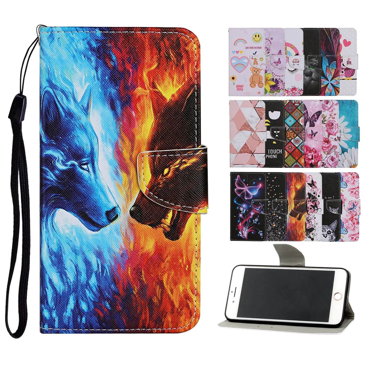 Capa Flip Leather Case On For Redmi Note 8 8T 9 9S 7 Pro Max 9A 9C 8A 7A 10 Phone Wallet Card Holder Stand Book Cover Coque