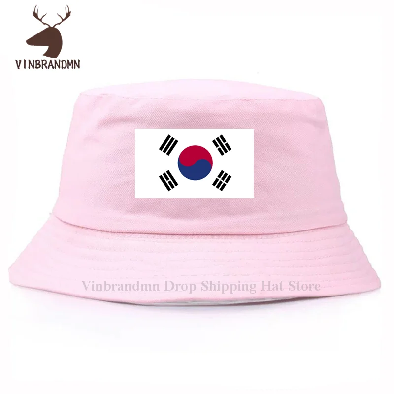 Republic of Korea South baseball caps KOR 2022 nation team fishing hats 100% cotton bucket hats fans Korean flag summer sun hats