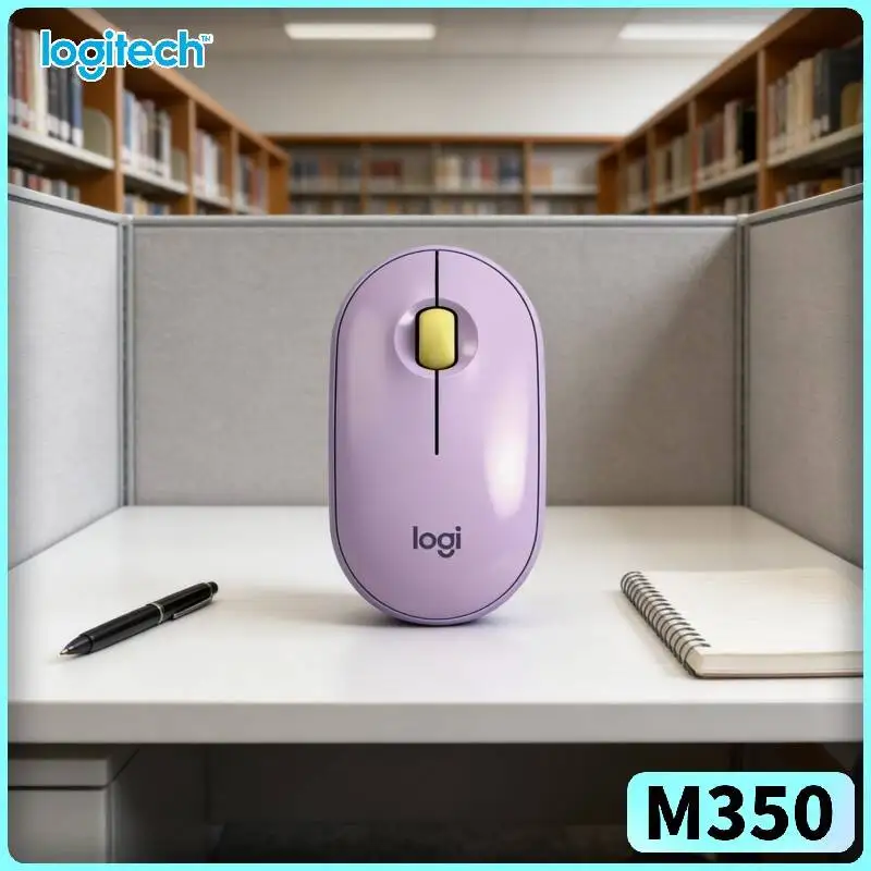 

Logitech M350 Ergonomic Quiet Mouse - Comfort Palm Support, Quiet Operation, Bluetooth & USB, 18-Month Battery, Home Work Use