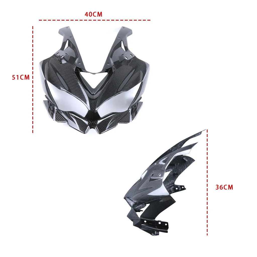 For Kawasaki ZX25R 2020 2021 2022 ZX4RR Carbon Fiber Motorcycle Front Fairing Headlight Cover Guard Accessories Accessories