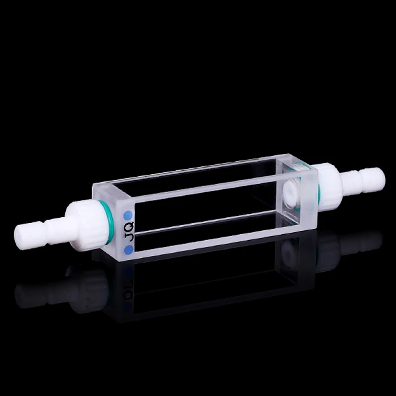 3.5ml Quartz flow cuvette with M6 threaded connectors