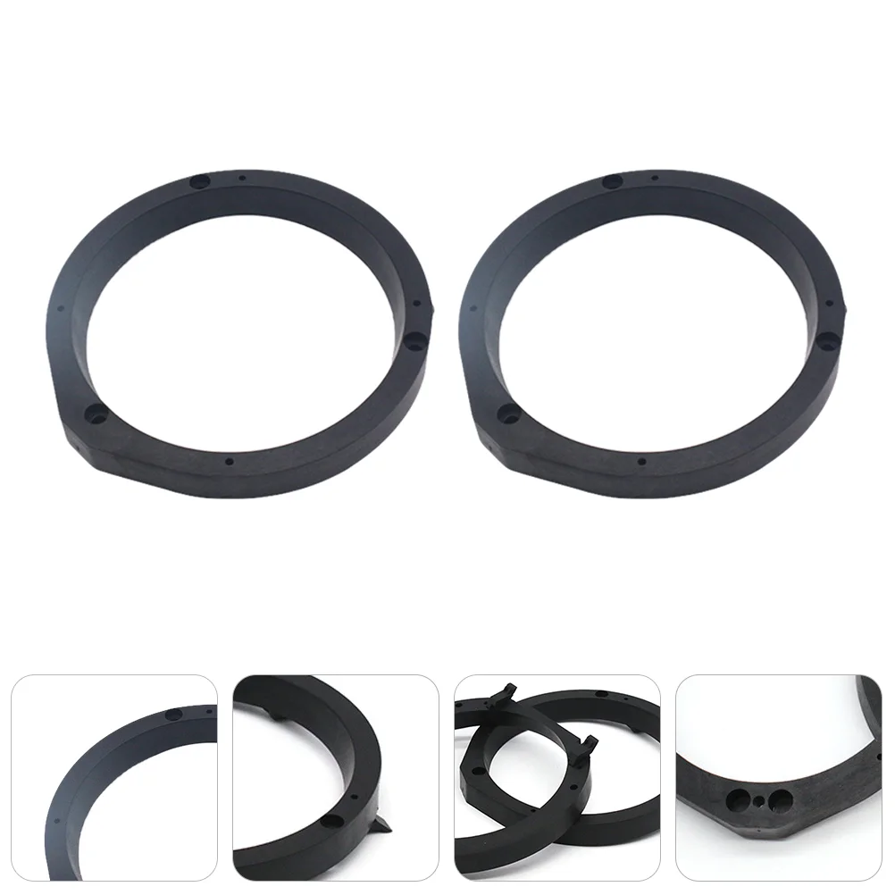 2 Pcs Refit Speaker Pad Car Audio Adapter Rubber Auto Ring Vehicles Mounting Spacer