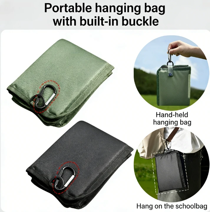 Cojín Plegable Portátil para Exteriores, Tela Oxford Impermeable, Cojín Grueso para Camping, Senderismo y Trekking