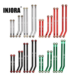 INJORA 8PCS CNC Aluminum High Clearance 4 Links Set for 1/24 RC Crawler Car Axial SCX24 Jeep Gladiator Dodge Power Wagon